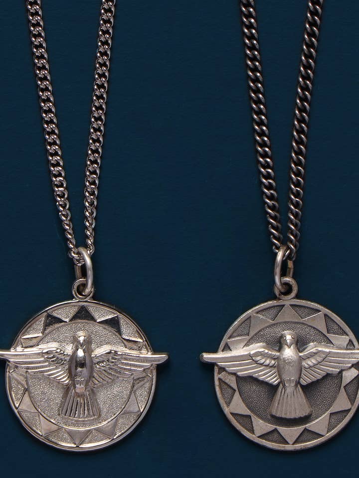 Holy Spirit Dove Sterling Silver hänge halsband för män för wholesale av We Are All Smith