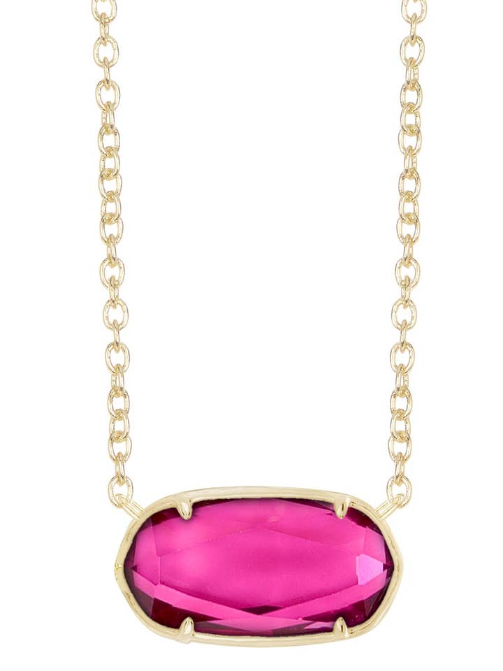 Raspberry Crystal Pendant Necklace - GF for wholesale by Zoey Simmons