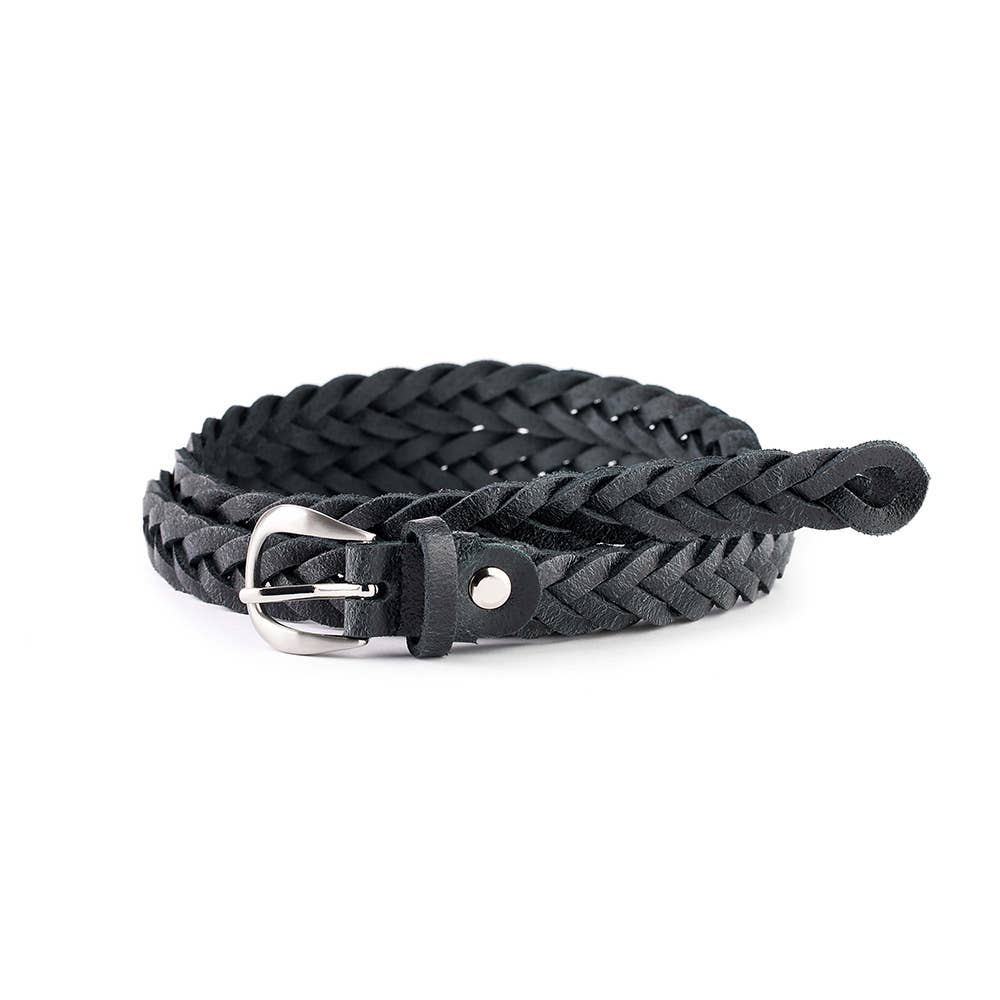 VALTICO - Vente Ceinture – femme - Ceinture en cuir tressé faite à la main0