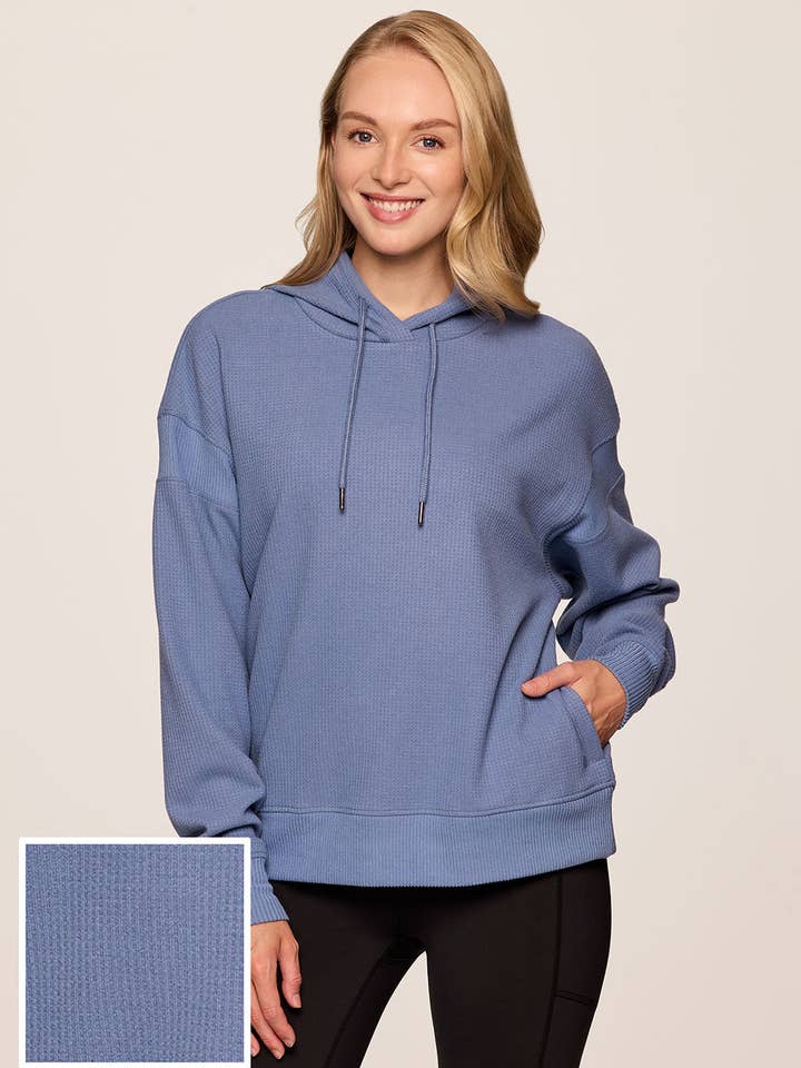 Hoodie en maille gaufrée décontractée pour les jours de repos pour la vente par RBX Active