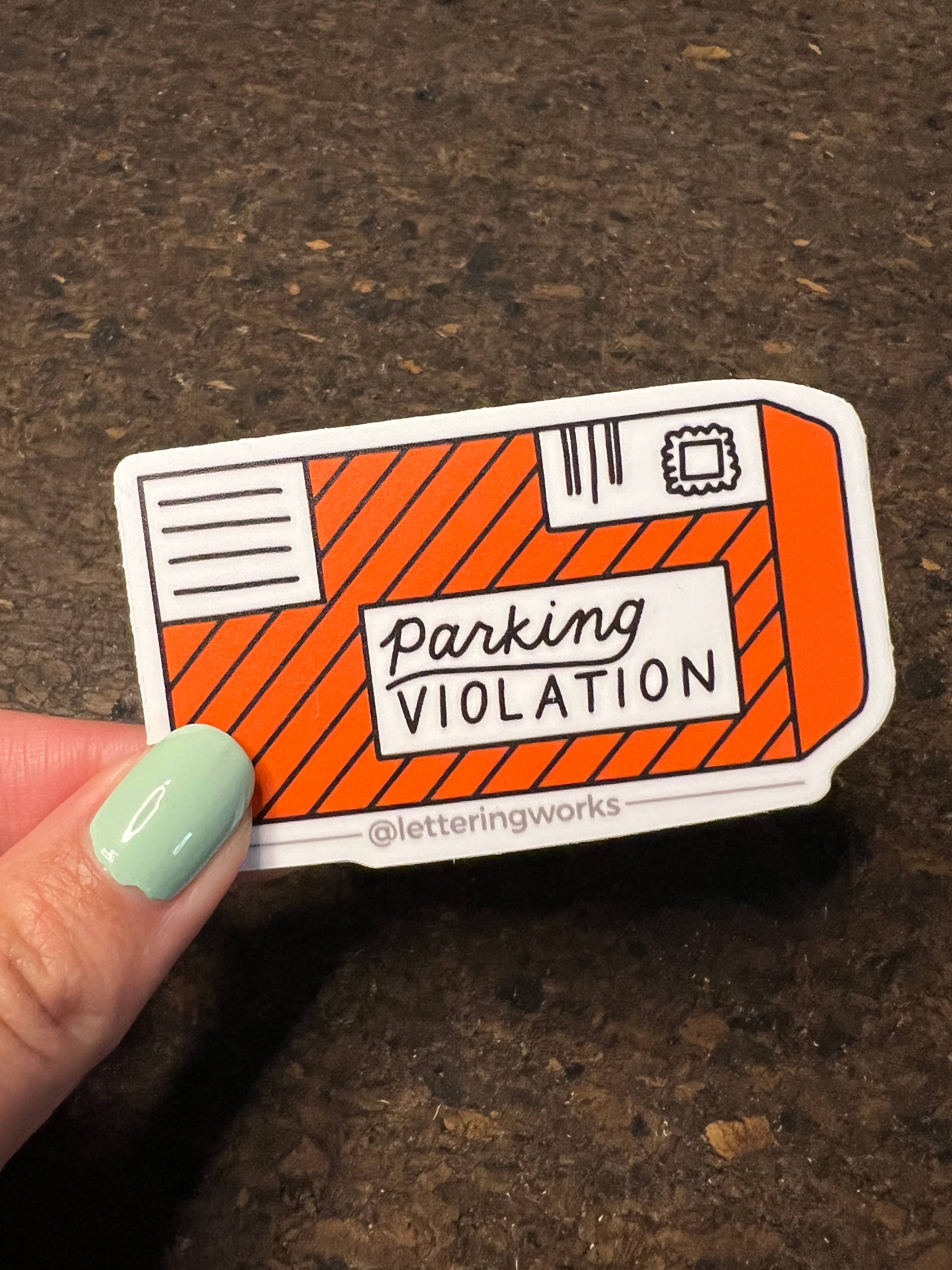 Lettering Works - Wholesale Sticker - Chicago Parking Ticket Vinyl Sticker1