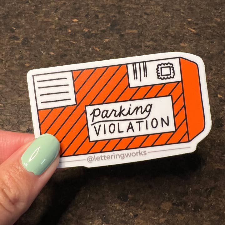 Lettering Works - Wholesale Sticker - Chicago Parking Ticket Vinyl Sticker1
