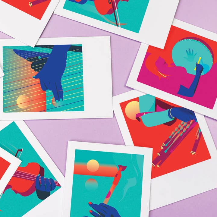 Pawpear - Wholesale Everyday Greeting Card - Uilleann Pipes Greeting Card3