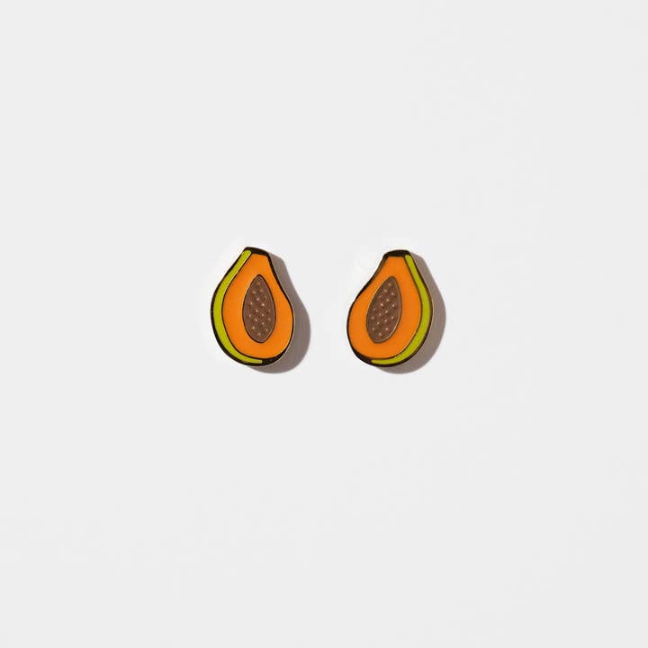 Papaya stud earrings for wholesale by Sleepy Mountain
