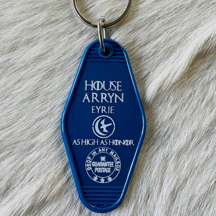 The 3 Sisters Design Co. - Wholesale Keychain - Unisex - Motel Key Fob - House Arryn (HotD, GoT)