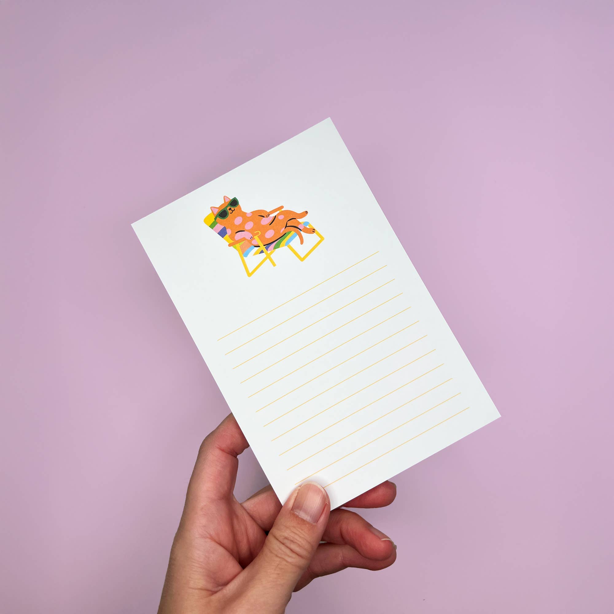 Sungy Side Up - Wholesale Notepad - Sunbathing Cat Notepad – Lounging Cat Memo Pad for Cat Lover4