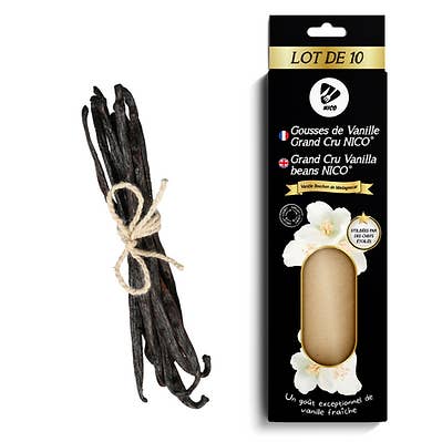 10 Gousses de Vanille Gourmet Bourbon Madagascar XL 16-17cm pour la vente par GROUPE NICO