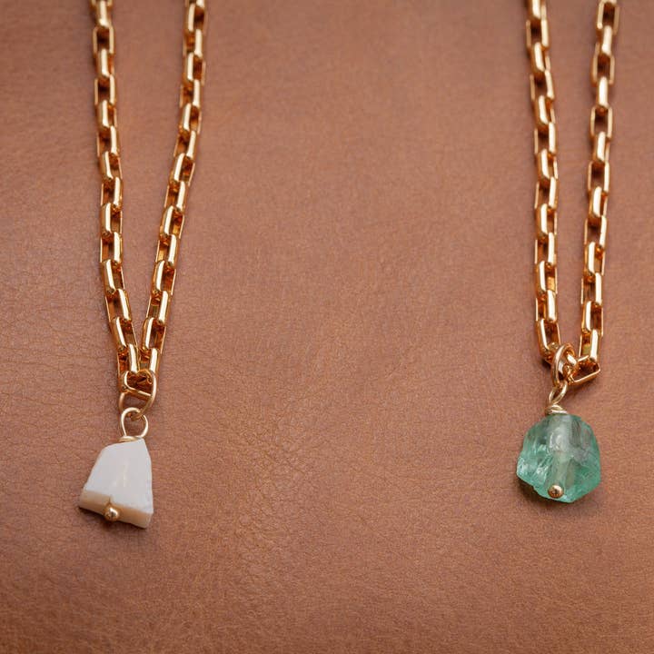 Ruwe edelsteen ketting voor wholesale door 55 North Studio
