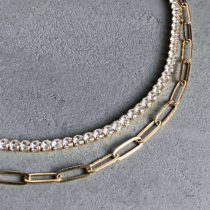 Tennis & Paperclip Necklaces for wholesale by AMY DiGREGORIO