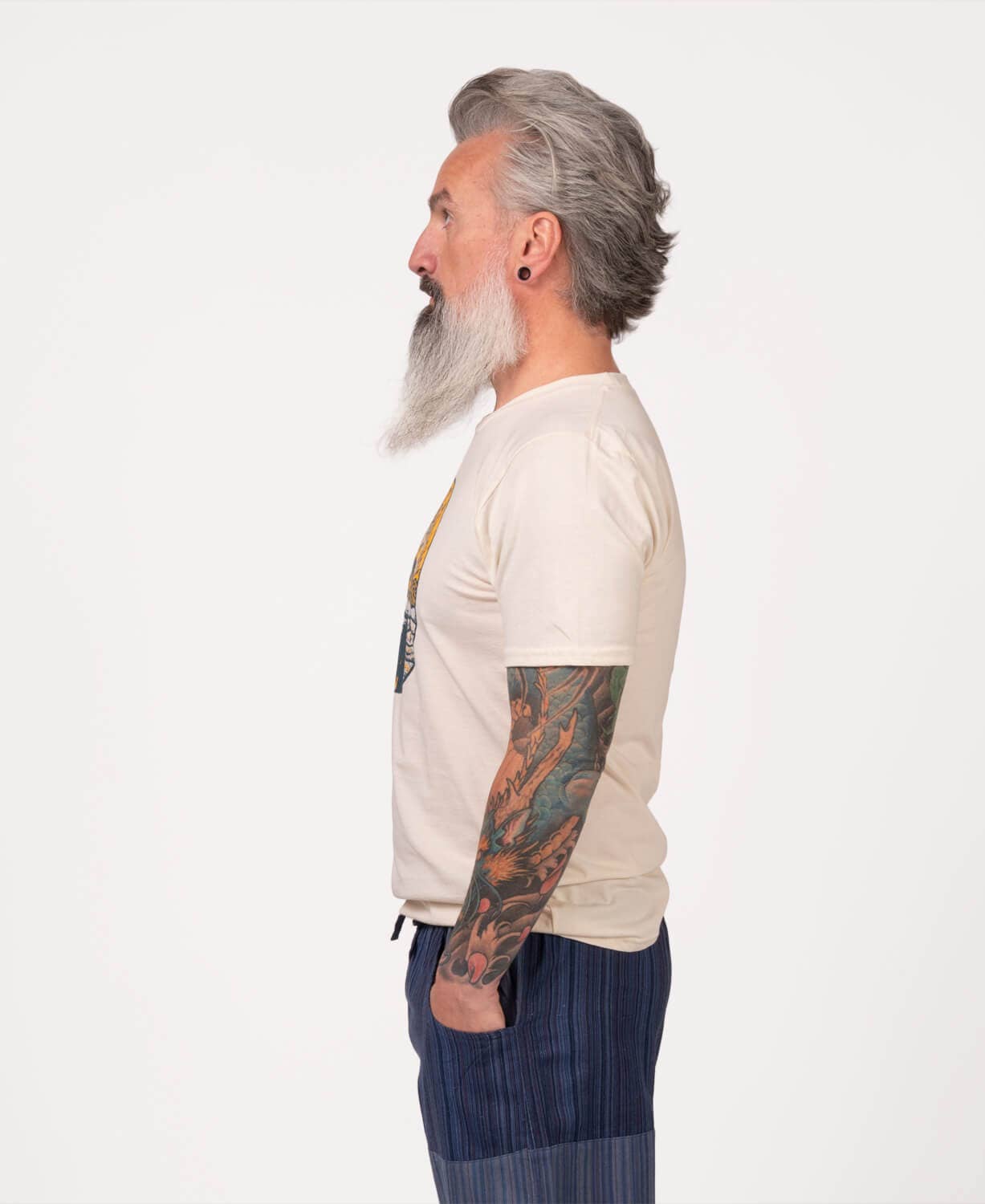 Soul Flower – Großhandel T-Shirt mit Siebdruck – Unisex – Langes, seltsames Abenteuer Bio-T-Shirt - Unisex - Hippie-Shirts6