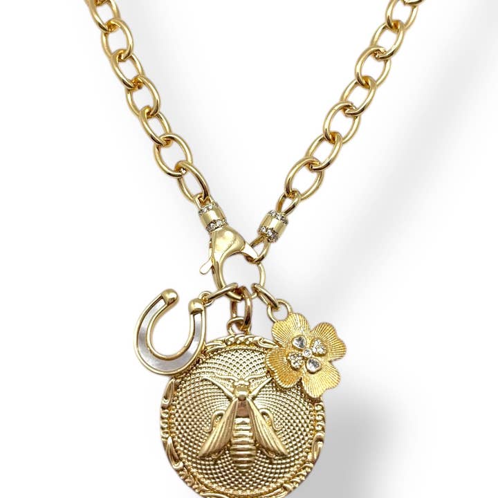 Shiver + Duke - Wholesale Individual Charm/Pendant - Golden Honeybee Medallion2