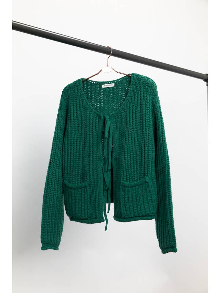 Newbury Kustom - Wholesale Cardigan - Women's - 11316-Tie-Front Knit Cardigan