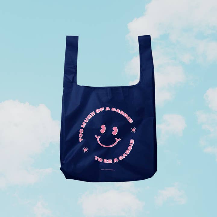 Party Mountain Paper co. - Wholesale Grocery/Shopping Bag - Baddie & Saddie Foldable Nylon Tote | Last Chance