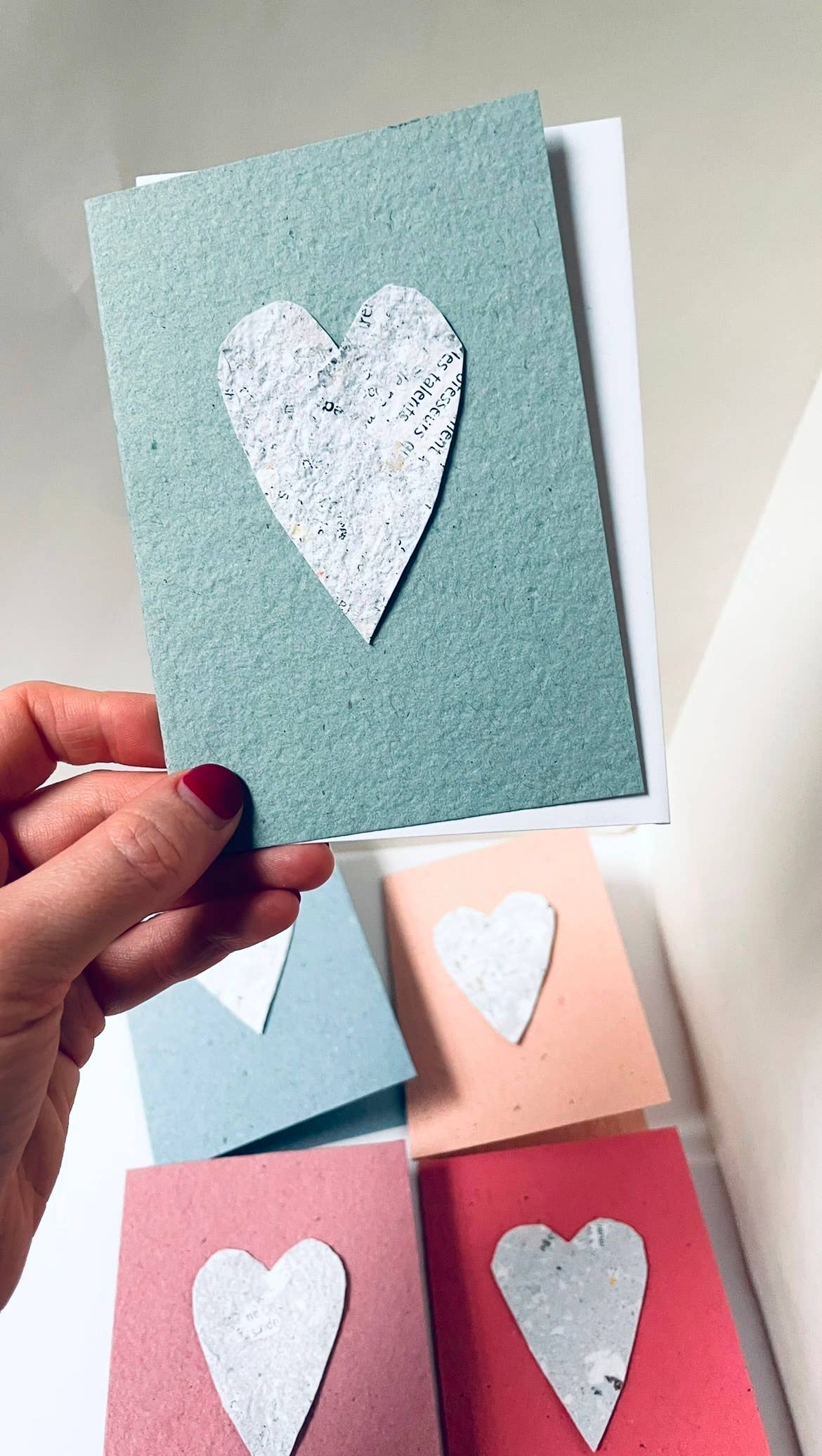 Atelier By Cat – Großhandel Liebeskarte – Mini-Magazin Herz Handgemachte Karten, Umweltfreundliche Papierkarten9