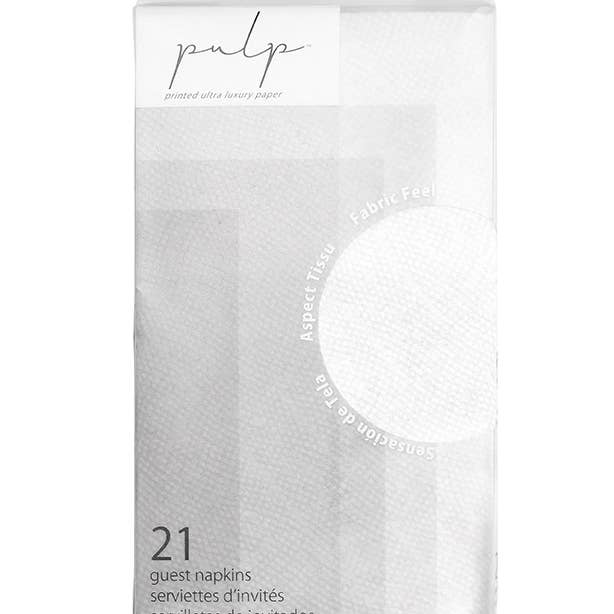 Volume 0 Guest Napkin Set Of 21 White for wholesale by Pulp