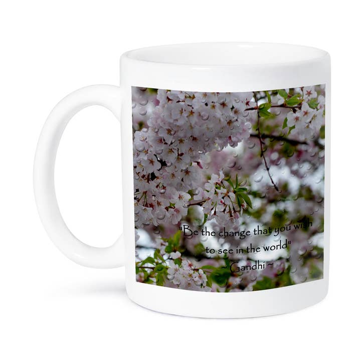 3dRose – Großhandel Kaffeebecher – 3dRose, Gandhi inspirierendes Zitat über Fotokunst, Tasse8