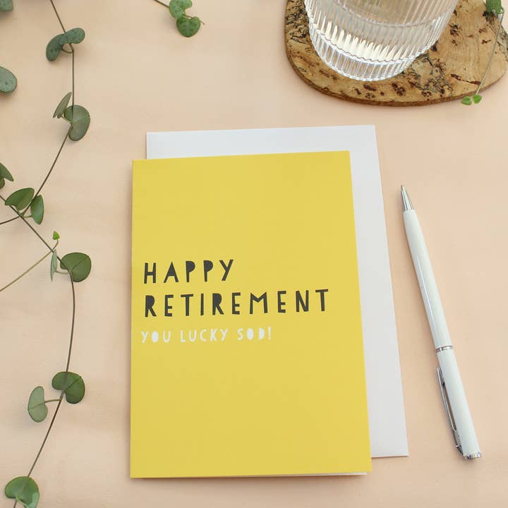 Heather Alstead Design Ltd - Wholesale Retirement card - Funny Retirement card. Wordy Card