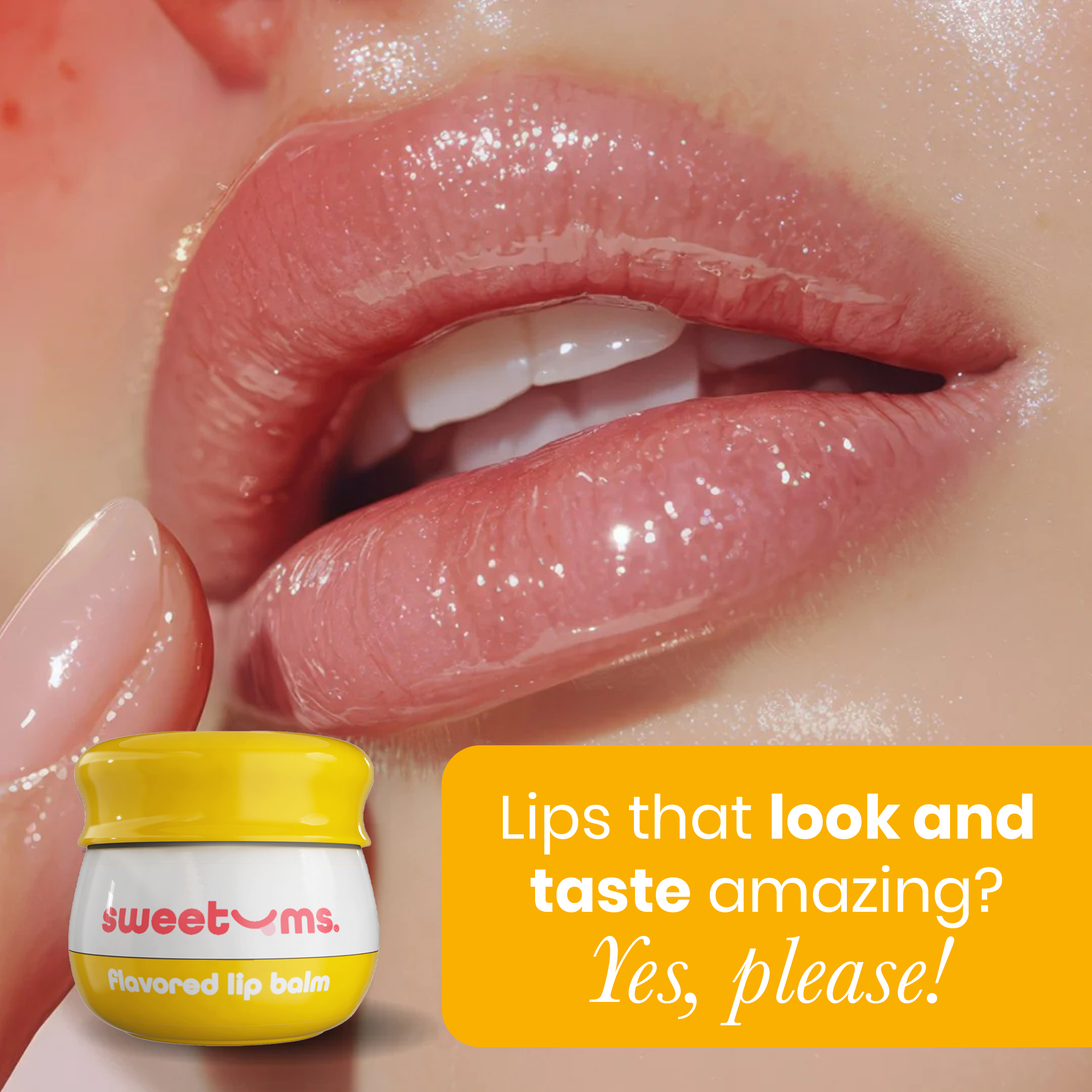 Sweetums – Bálsamo labial por atacado – Gloss Labial Sabor Mel Óleo de Jojoba Vegan Beleza de São Valentim2