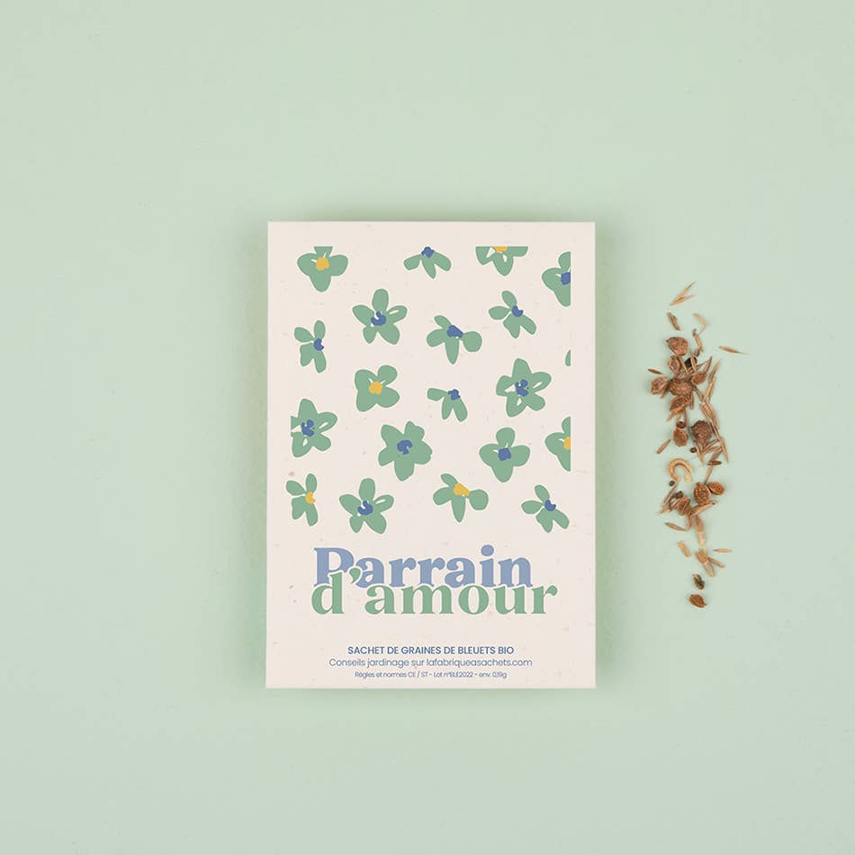 La Fabrique à Sachets - Wholesale Plant Seeds - Love Sponsor - Cornflower Seed Packet