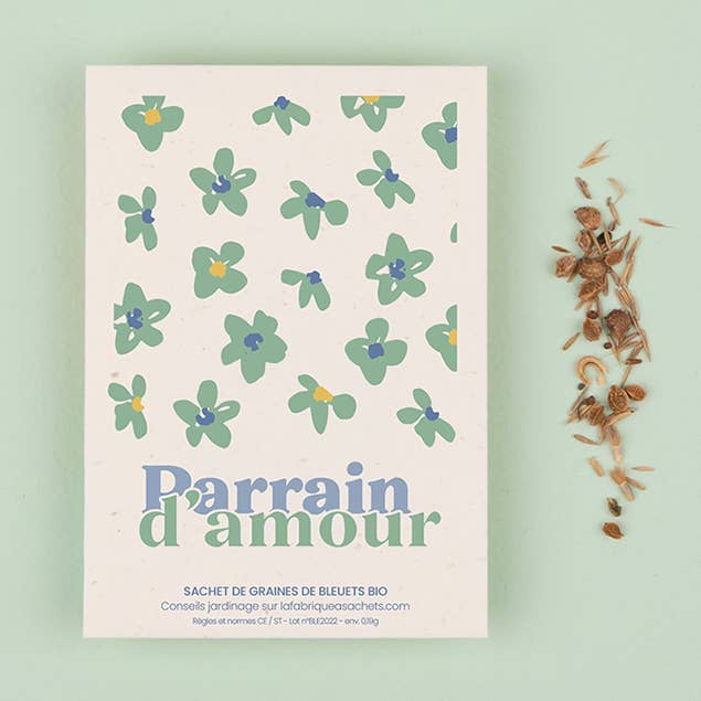 La Fabrique à Sachets - Wholesale Plant Seeds - Love Sponsor - Cornflower Seed Packet0