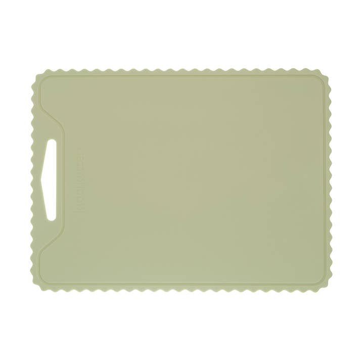 KiddiKutter Crinkly Silicon Cutting Board Sage for wholesale by KiddiKutter child safe knife