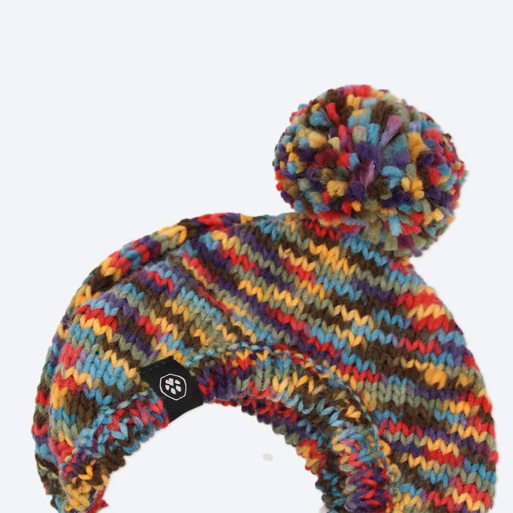 Spark Paws - Wholesale Pet Hat - Dog - Knit Pom Pom Dog Beanie Hat - Kaleidoscope