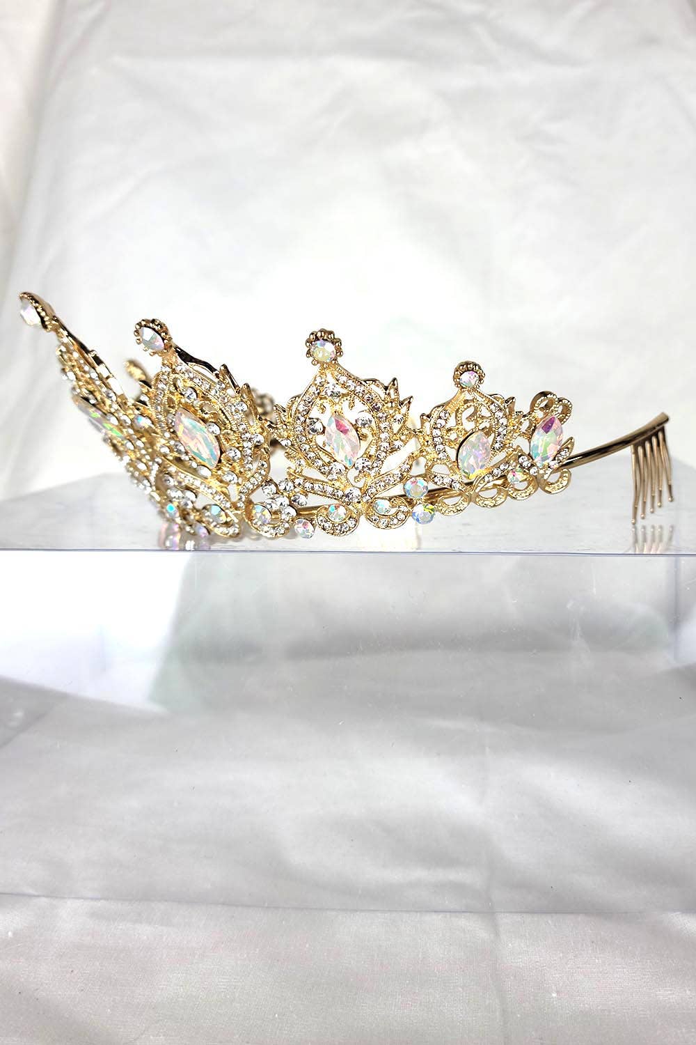 Chicas - Wholesale Tiara - Women's - One Size Fits All Tiara With Jewels HT93312