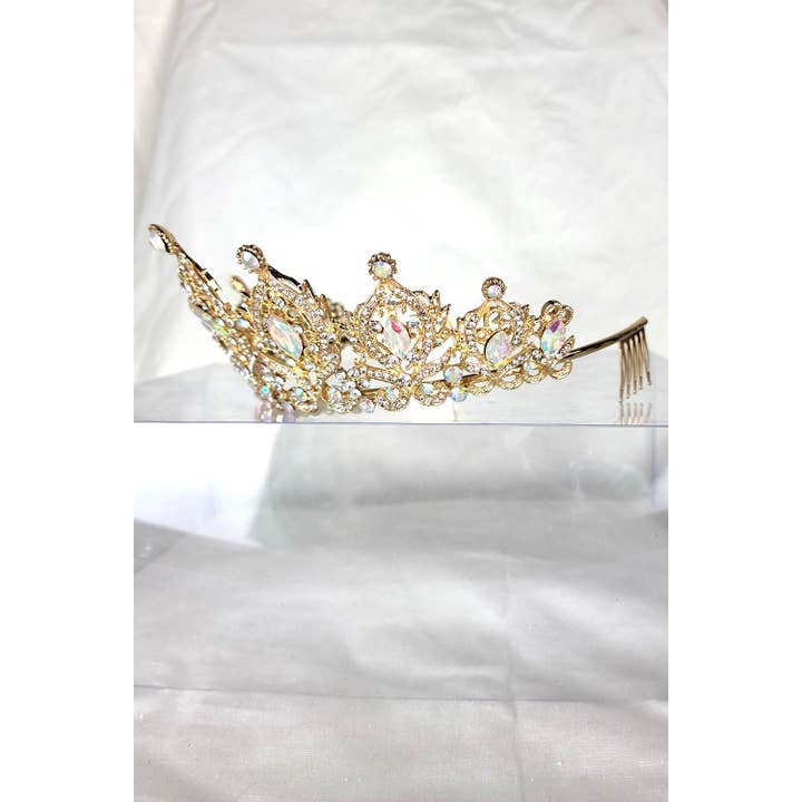 Chicas - Wholesale Tiara - Women's - One Size Fits All Tiara With Jewels HT93312