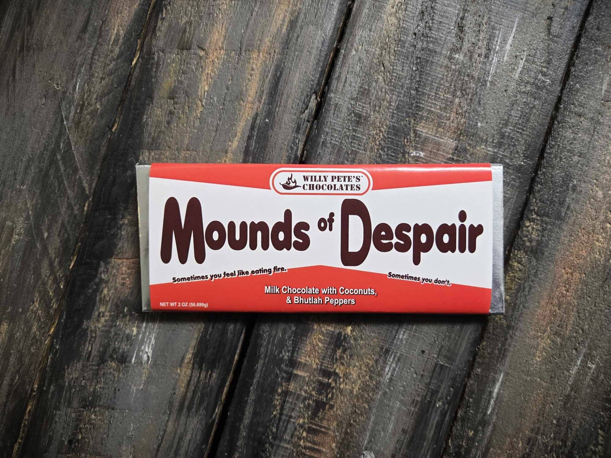 Willy Petes Chocolate Co - Wholesale Chocolate Bar - Mounds of Despair Chocolate Bar0