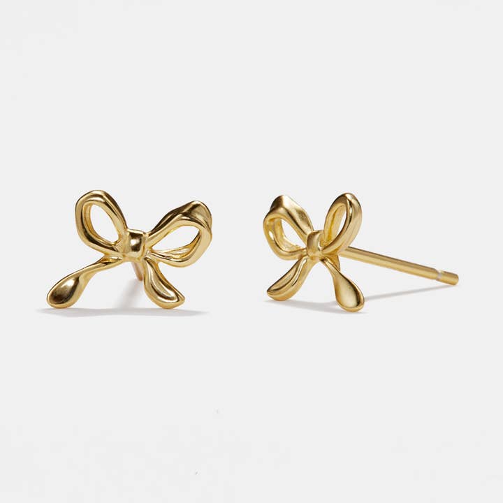 Perimade & Co. LLC - Wholesale Stud/Post Earrings - Cute Bow Tie Bowknot Stud Earring in 925 Sterling Silver0