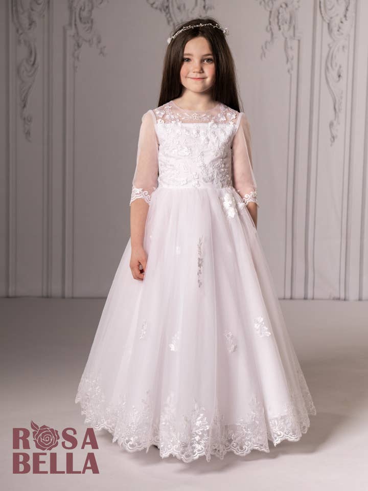 Girl's Communion Dress (RB300) for wholesale by Sweetie Pie Collection