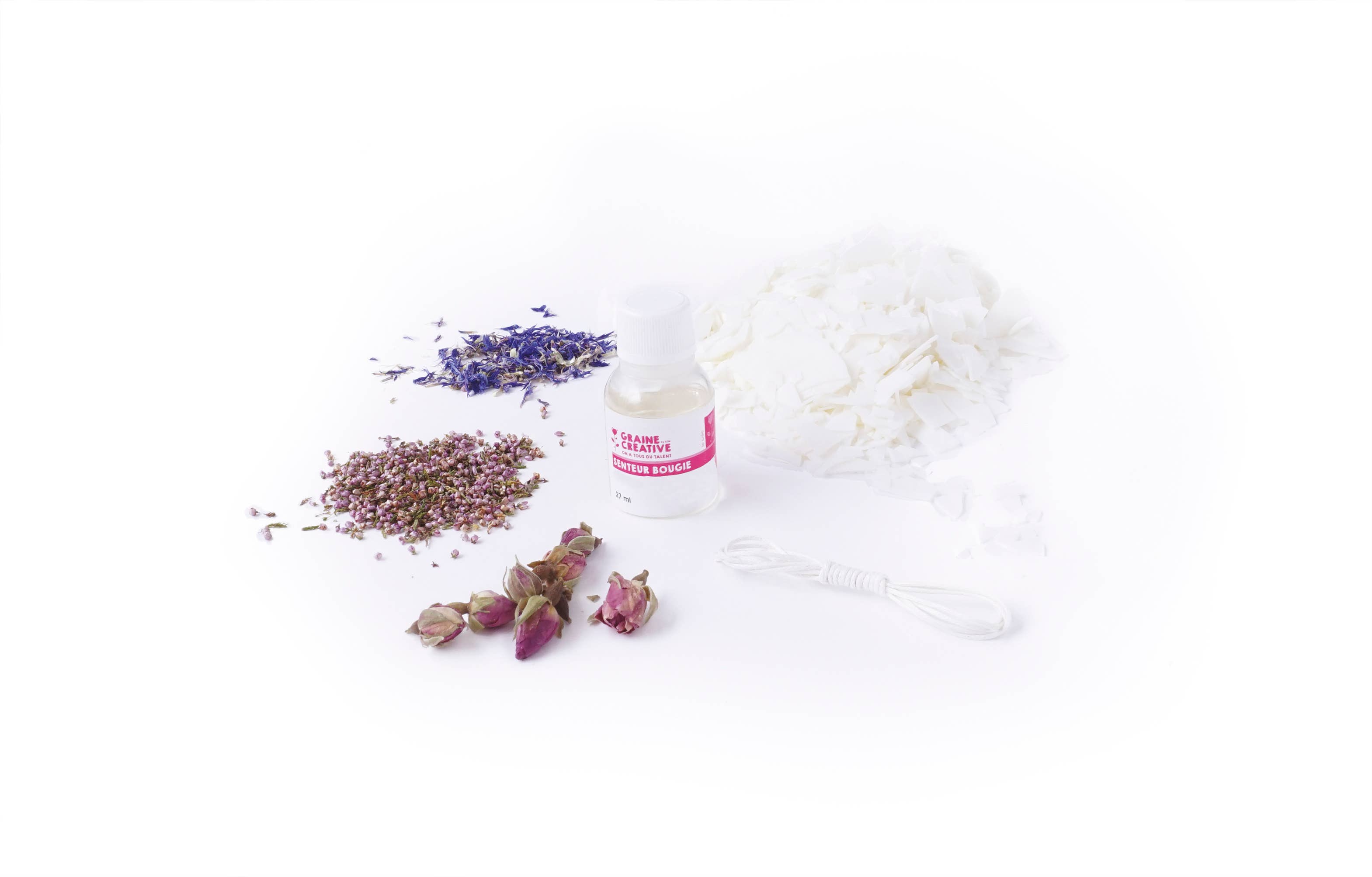 Graine Créative - Vente Kit de bricolage - KIT BOUGIES FLEURIES1