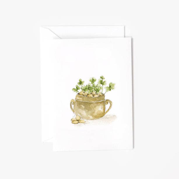 pot of gold mini enclosure notecard for wholesale by emily lex studio