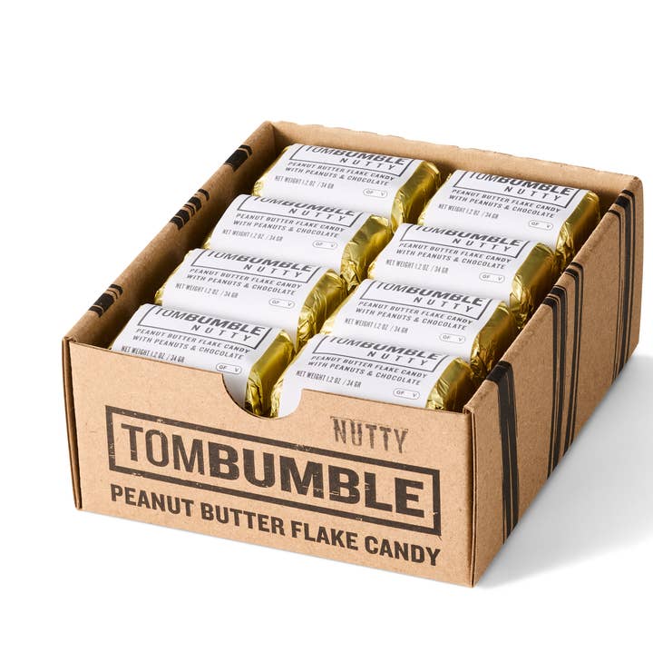 Tom Bumble Nutty Candy Bar - Peanut Butter Flake & Chocolate for wholesale by Oregon Bark