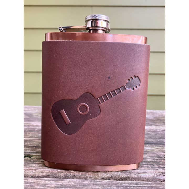 Leather Flask - Guitar for wholesale by Jimmyrockit