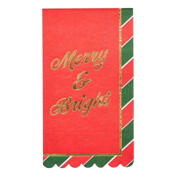 Toallas de Invitado de Navidad Alegres/20 unidades para venta al por mayor de Sophistiplate