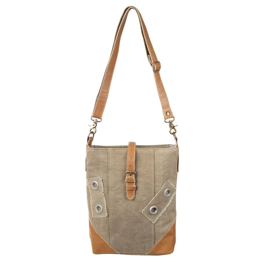 Clea Ray Canvas Bags & Clothing - Vente Sac à bandoulière – femme - Sac à bandoulière en toile et cuir uni avec boucle2