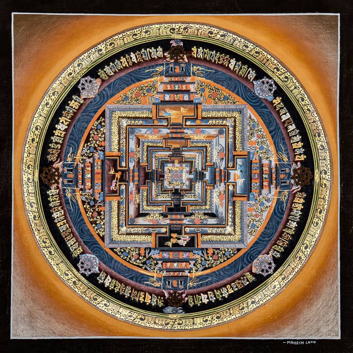 Kalachakra Mandala Thangka - Kosmisk Enhedssymbol for engroshandel hos Boudha Stupa Thanka Centre