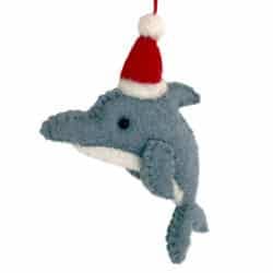 Delfín con gorro de Papá Noel – adorno navideño para venta al por mayor de Santa and friends