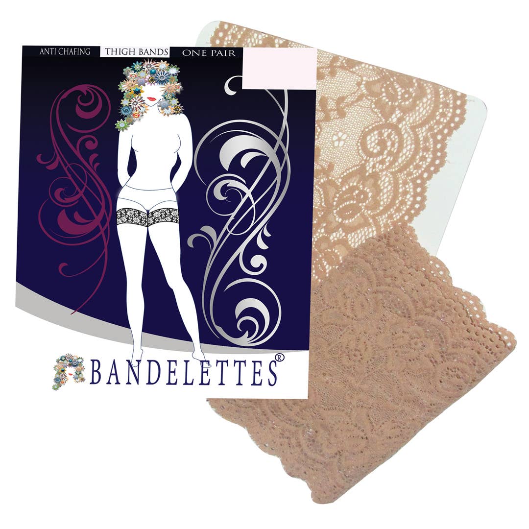 Bandelettes – wholesale Fashion/breast tape – Women’s – Bandelettes® Anti-chafing Lace Thigh Bands- Onyx -55