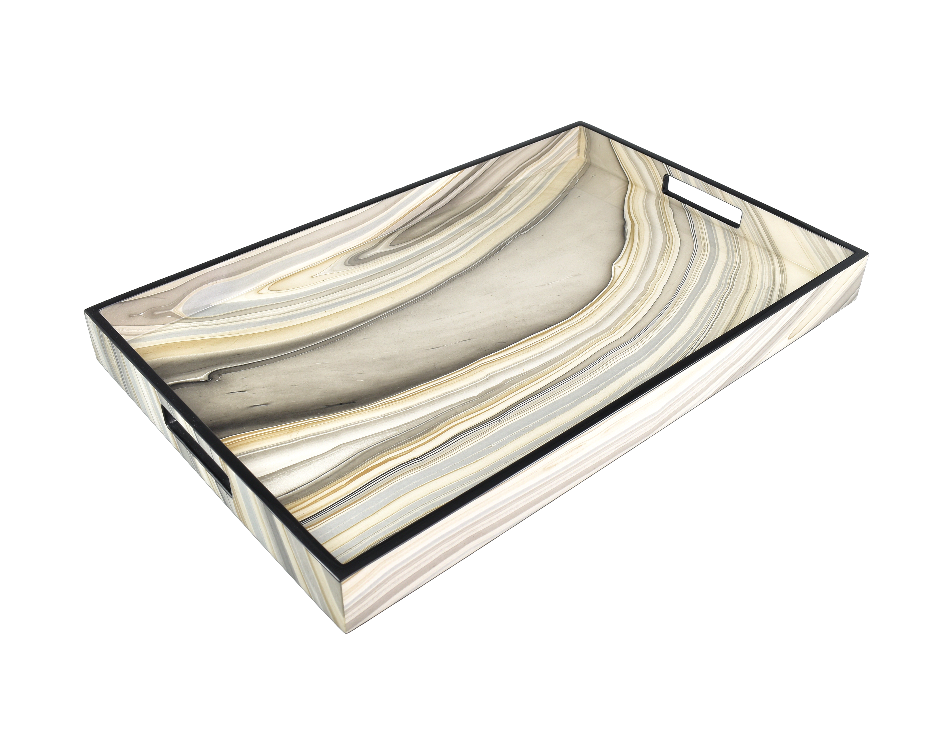 Pacific Connections - Wholesale Serving Tray - Tucson with Black Trim - Breakfast Tray - L-34TPT1