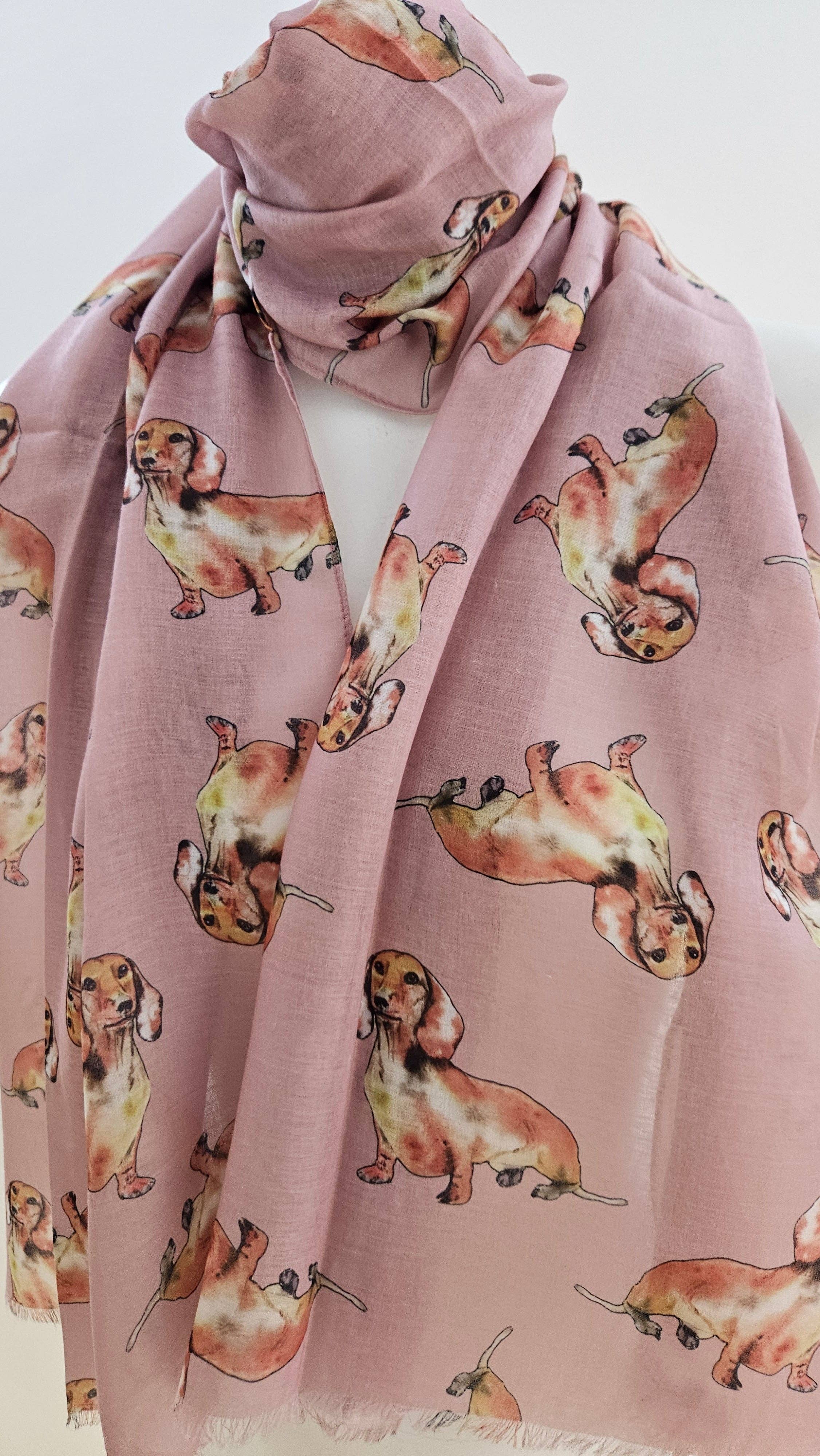 Shimena - Wholesale Scarf - Women's - Lightweight Dachshund scarf13