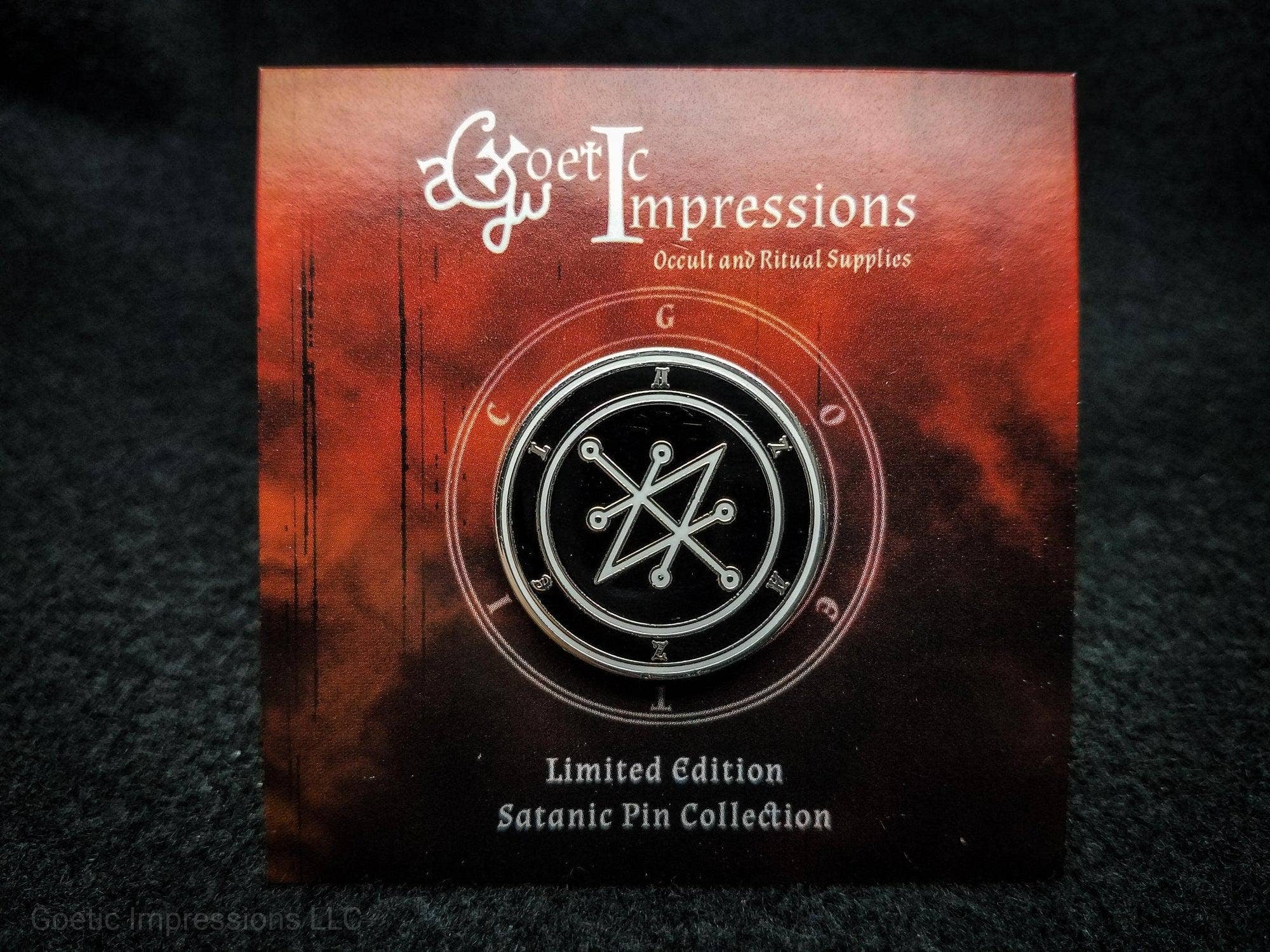 Goetic Impressions - Wholesale Lapel Pin/Button - Azazel Sigil Hard Enamel Pin8