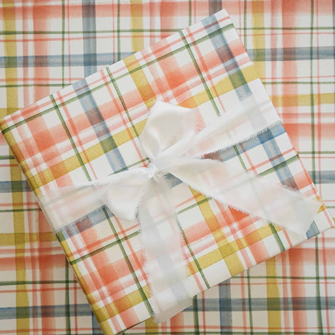 Lana's Shop – Engroshandel Indpakningspapir – Sommer Picnic Plaid Gaveindpakning Roll5