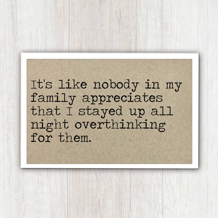 Nobody Appreciates Overthinking Magnet for wholesale by Says the One