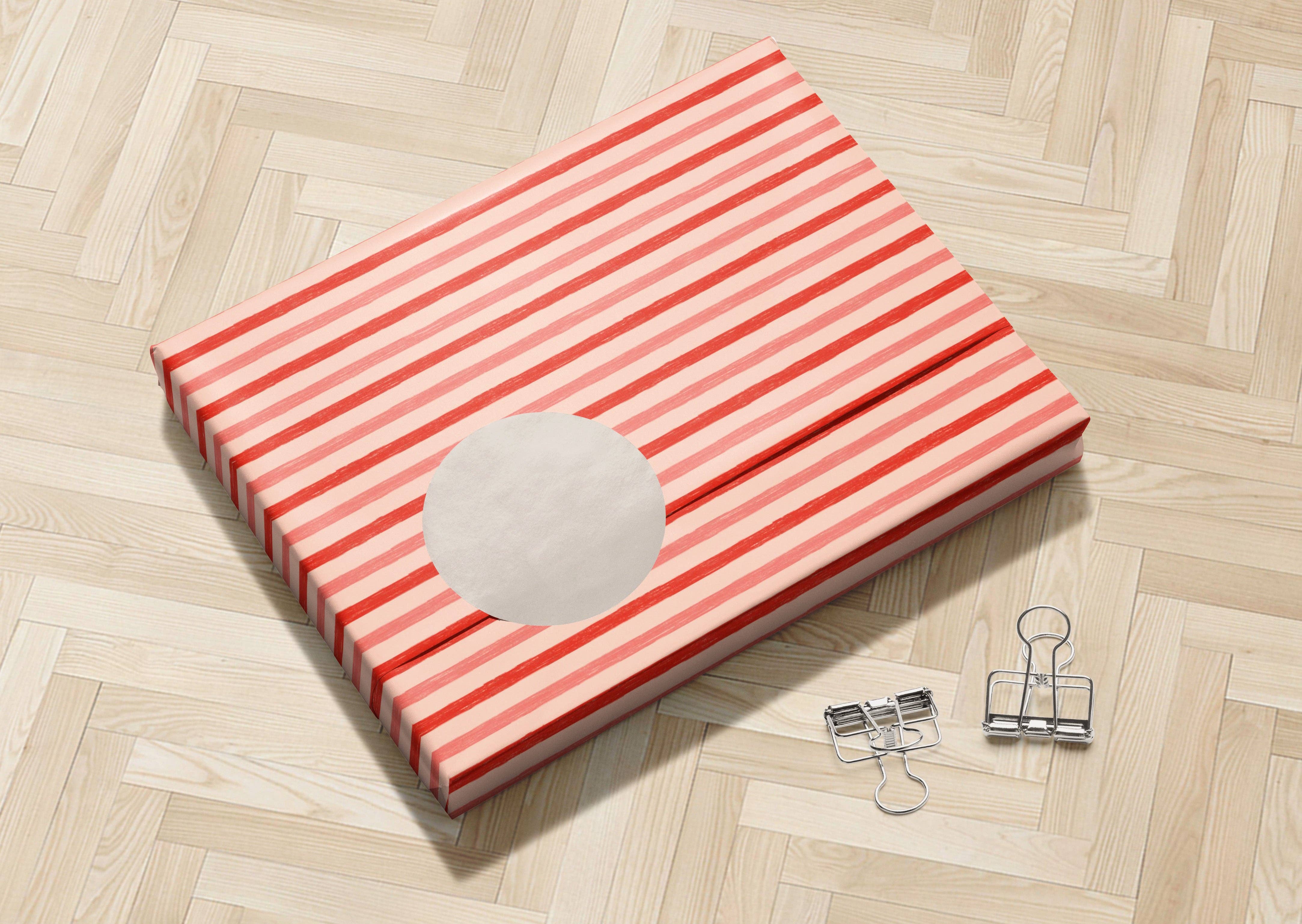 MagicMerchEmporium - Vente Rouleau de papier cadeau - Papier cadeau à rayures rouges et roses7