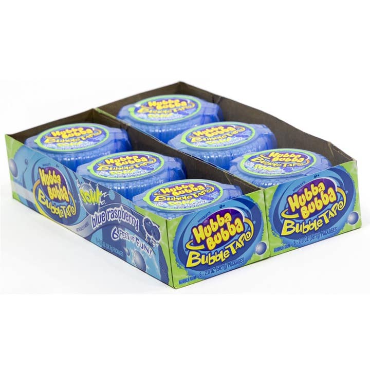 Majestic Wholesale - Wholesale Chewing Gum - Hubba Bubba Sour Blue Raspberry Tape Gum – 12ct