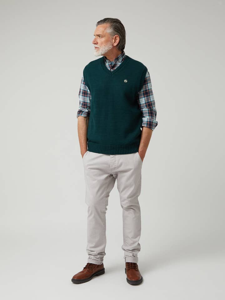 ALTONADOCK - Wholesale Outerwear Vest - Men's - Dark Green Knit Vest3