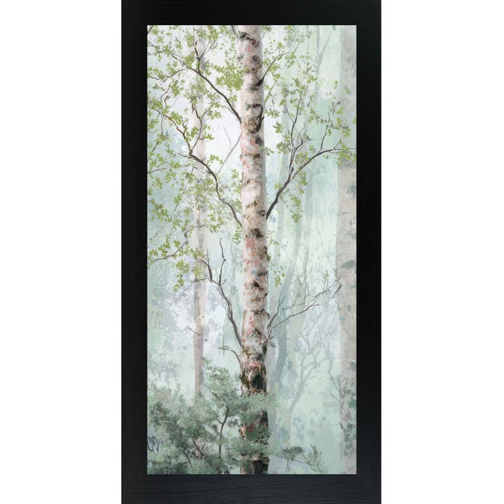 Misty Birch Forest Wall Art – Watercolor Birch Trees #2 for wholesale by Summer Snow Art