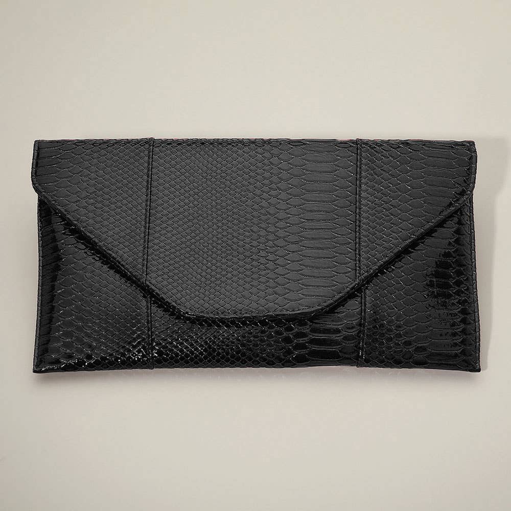 Sensibling Corp. - Wholesale Clutch Bag - Women's - Snake Skin Patterned Envelope Clutch / Shoulder Bag19